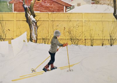 The Skier, c.1909 by Carl Larsson